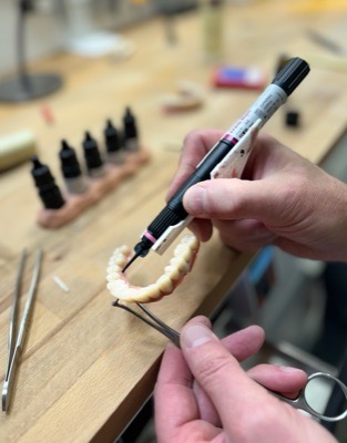 Feinarbeit am Modell